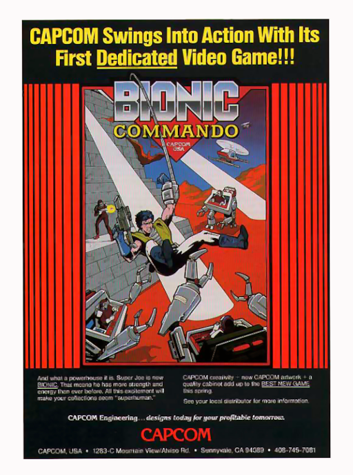 Bionic Commando (US set 1) Arcade Game Cover